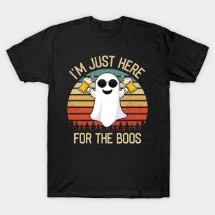 I'm just here for the boos Funny Halloween Ghost T-shirt T-Shirt